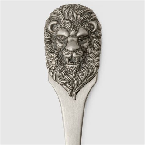 gucci espresso spoons gold|Spoon with lion head handle, set of two .